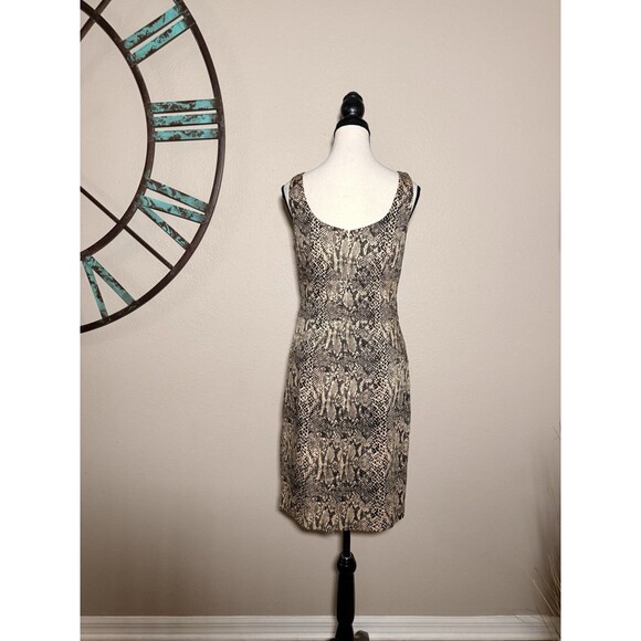 Michael Michael Kors Dress 6 Snake Print Sleeveless Lined Sheath EUC - Picture 2 of 6